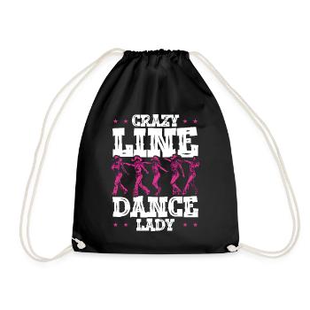 Line Dance Country Musik Cowboy Linedance - Turnbeutel - Schwarz - Vorne