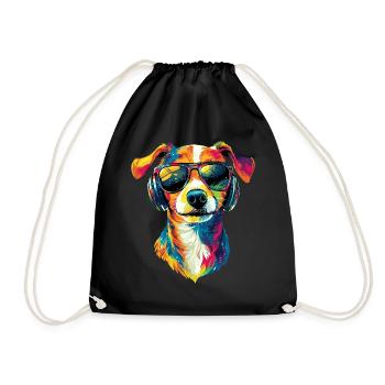 Jack Russell Terrier Dog Lover Jack Russell's - Drawstring Bag - black - Front