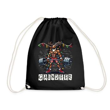 Muscle Renne Noël Gaindeer Fun - Sac de sport léger - noir - Devant