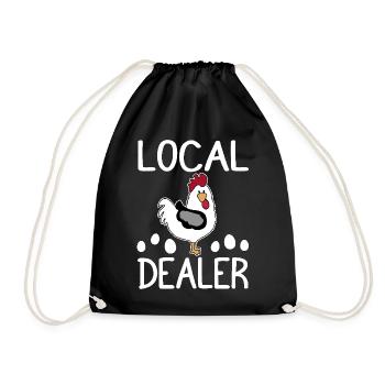 Oeuf local Oeuf Poulet fermier Humour - Sac de sport léger - noir - Devant