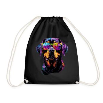 Les chiens Rottweiler aiment les fiers amateurs de rottweiler - Sac de sport léger - noir - Devant