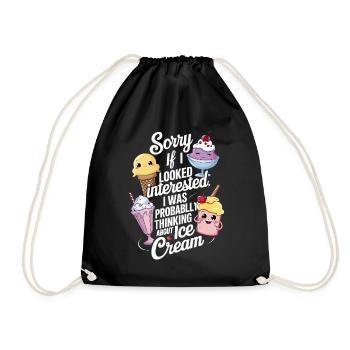 Ich dachte wahrscheinlich an Frozen Cream Funny - Turnbeutel - Schwarz - Vorne