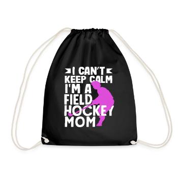 I'm a field hockey mom - Drawstring Bag - black - Front