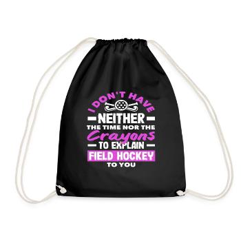 Ni temps ni stylos pour les joueurs de hockey sur gazon - Sac de sport léger - noir - Devant