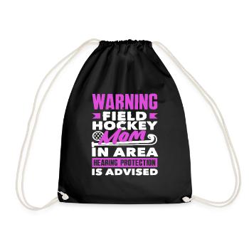 Attention Joueur de hockey sur gazon Maman à proximité - Sac de sport léger - noir - Devant