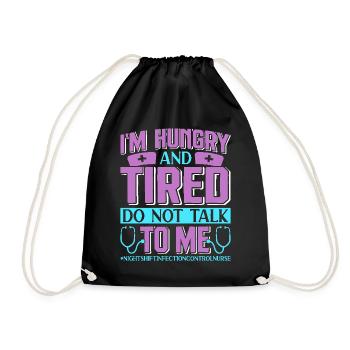 Caregiver Infection Control - Drawstring Bag - black - Front