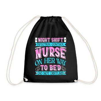 Caregiver Infection Control - Drawstring Bag - black - Front
