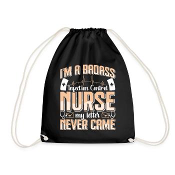 Caregiver Infection Control - Drawstring Bag - black - Front