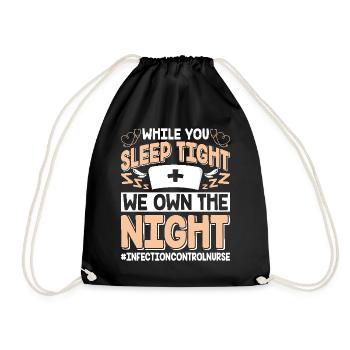Caregiver Infection Control - Drawstring Bag - black - Front