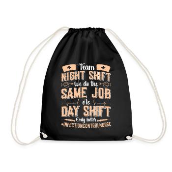 Caregiver Infection Control - Drawstring Bag - black - Front