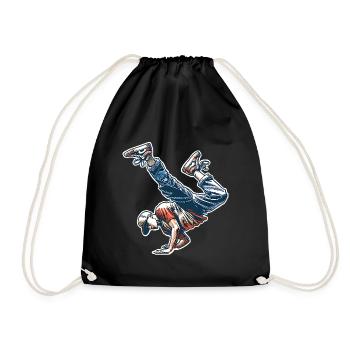 Breakdancing - Drawstring Bag - black - Front