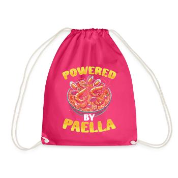 Paella Spanische Küche Meeresfrüchte Spanisch - Turnbeutel - Fuchsia - Vorne