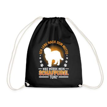 What Would Sheep Poodle Do Old German Herding Dog - Drawstring Bag - black - Front