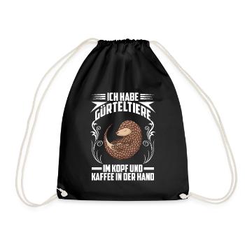 Armadillo and Coffee Armadillo Armadillo Armadillo - Drawstring Bag - black - Front