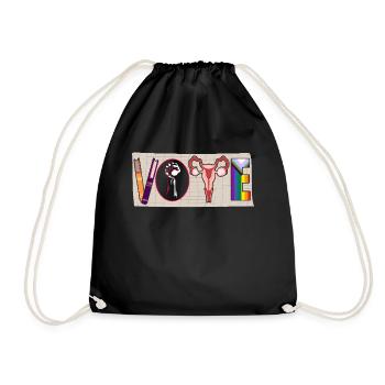 Feministisch Regenbogen LGBTQ Choice Solidarity - Turnbeutel - Schwarz - Vorne