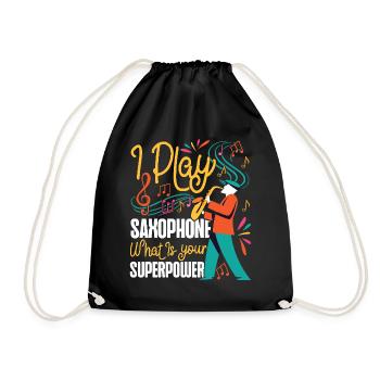 Saxophone I Play Saxophone What Is - Turnbeutel - Schwarz - Vorne