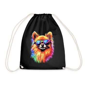 Poméranien Poméranien Poméranien Spitz allemand doux - Sac de sport léger - noir - Devant