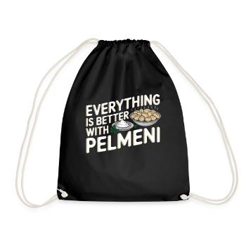 Pelmeni Russische Küche - Turnbeutel - Schwarz - Vorne