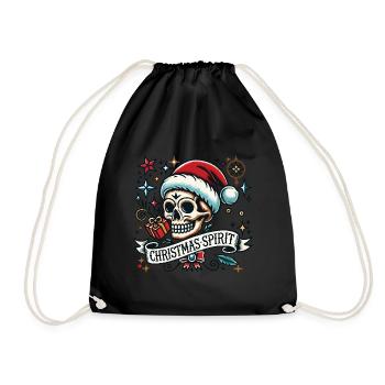 Streetwear Aesthetic Weihnachtsgeist Tattoo Stil - Sac de sport léger - noir - Devant