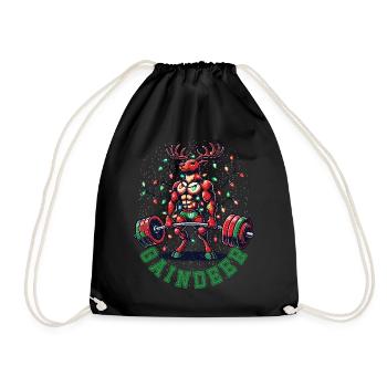 Haltérophile de Noël Renne Gaindeer - Sac de sport léger - noir - Devant