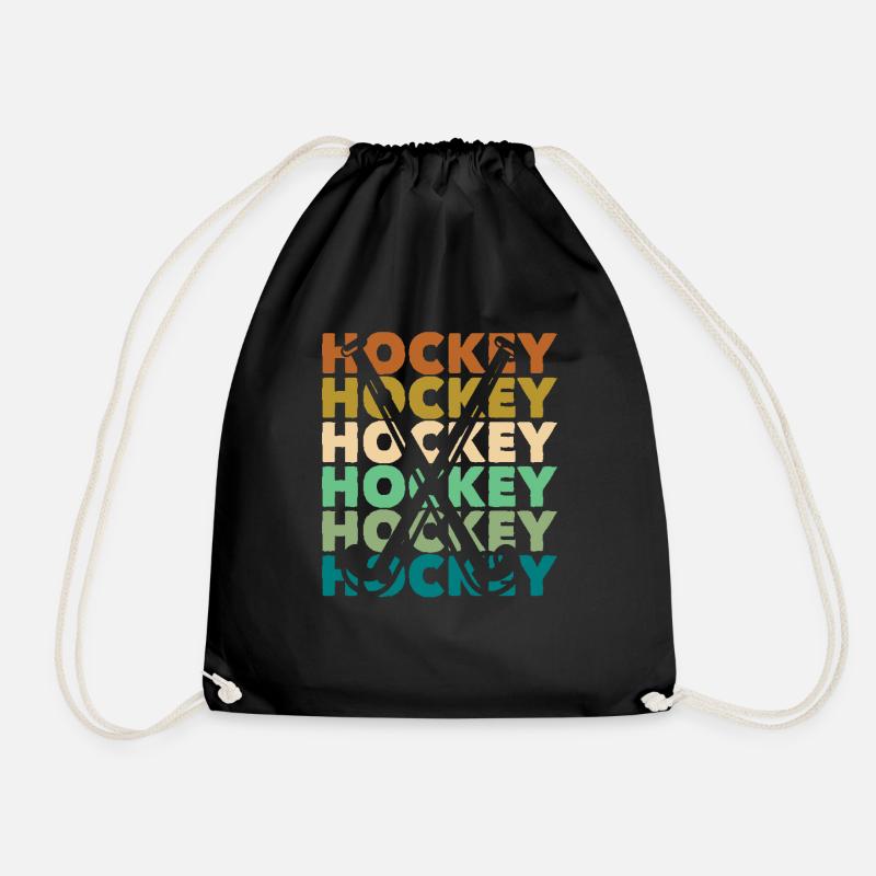 Feldhockey Spieler Retro Stil - Turnbeutel - Schwarz