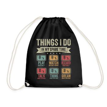 Amateur de disc golf Temps libre Activités Drôle Cadeau - Sac de sport léger - noir - Devant
