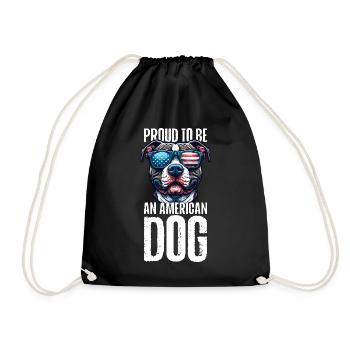 Pitbull Mom Patriotic Lustiges 4th of July - Turnbeutel - Schwarz - Vorne