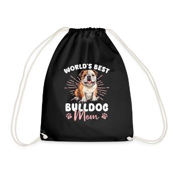 Bouledogue anglais Chien Bouledogue anglais Maman - Sac de sport léger - noir - Devant