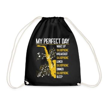 Saxophone My Perfect Day Wake Up - Sac de sport léger - noir - Devant