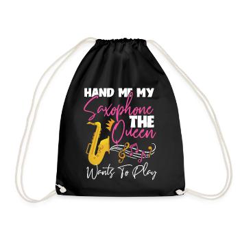 Saxophone Hand Me My Saxophone The - Turnbeutel - Schwarz - Vorne