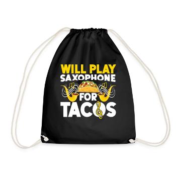 Saxophone Will Play Saxophone For - Drawstring Bag - black - Front