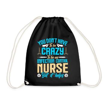 Caregiver Infection Control - Drawstring Bag - black - Front