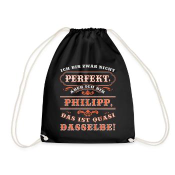 Drôle de PHILIPP pour la journée du nom avec le nom du nom - Sac de sport léger - noir - Devant