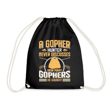 Marmotte, Chasseur, Chasse - Sac de sport léger - noir - Devant