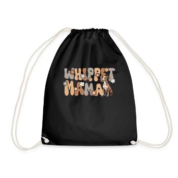Whippet Groovy Whippet Mama - Turnbeutel - Schwarz - Vorne