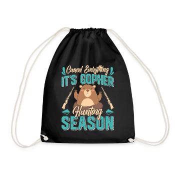 Marmotte, Chasseur, Chasse - Sac de sport léger - noir - Devant
