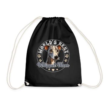 Whippet Groovy Whippet Mom - Turnbeutel - Schwarz - Vorne