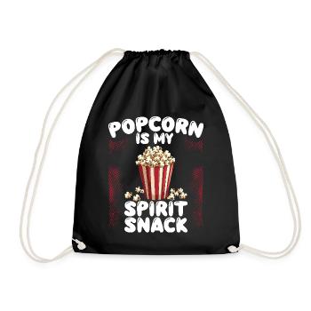 Le maïs soufflé est ma collation spirituelle - Sac de sport léger - noir - Devant