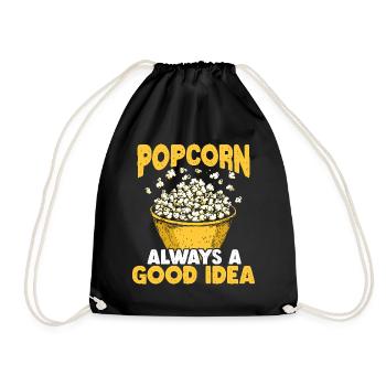 Popcorn Always a Good Idea - Turnbeutel - Schwarz - Vorne
