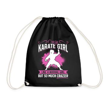 Folle fille de karaté comme une fille normale mais tellement - Sac de sport léger - noir - Devant