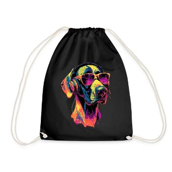 Great Dane Hatz Male Saupacker Great Dane - Drawstring Bag - black - Front
