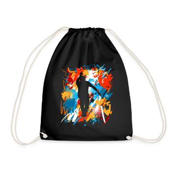 Boule Boccia Boule player - Drawstring Bag - black - Front