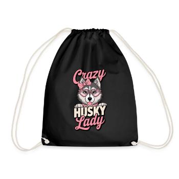 Folle Husky Lady - Sac de sport léger - noir - Devant