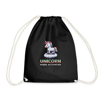 Unicorn Mode Activated - Turnbeutel - Schwarz - Vorne