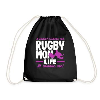 Rugby Spieler Mama Leben Wählt Mich - Turnbeutel - Schwarz - Vorne