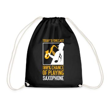 Saxophone Today's Forecast 100% - Turnbeutel - Schwarz - Vorne