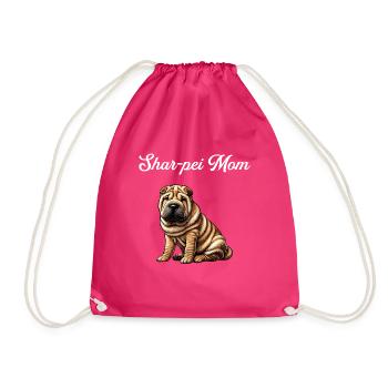 Chinese dog Shar-Pei mom - Turnbeutel - Fuchsia - Vorne