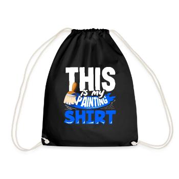 This is my painter outfit - Drawstring Bag - black - Front