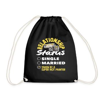 Relationship Status Assigned To Hot Painter - Drawstring Bag - black - Front