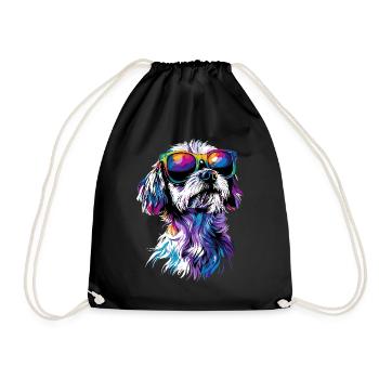 Maltese Little Maltese Dog Love Sweet Maltese - Drawstring Bag - black - Front
